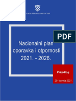 Prijedlog Nacionalnog Plana Oporavka I Otpornosti