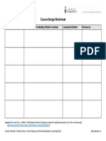 Course Design and UDL Course Design Worksheet (Fillable)