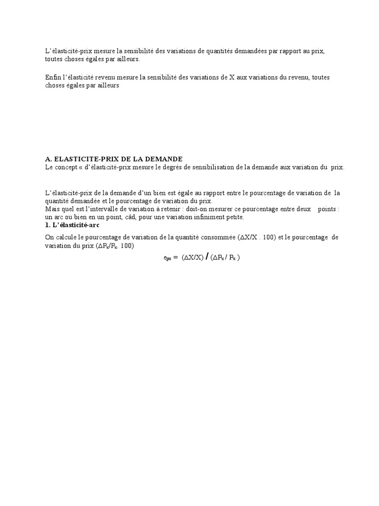 Élasticité-prix et élasticité-revenu | PDF | Élasticité (économie ...