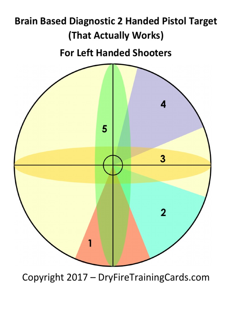 Brain Based Diagnostic 2 Handed Pistol Target (That Actually Works) For Left Handed Shooters