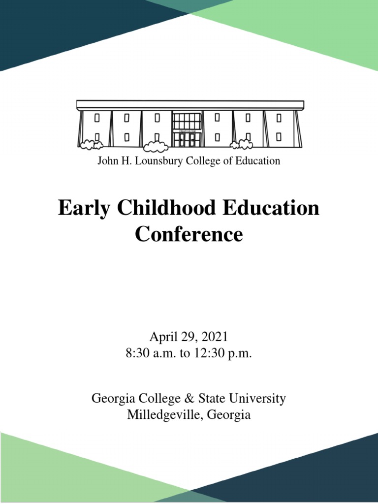 JHL Coe Early Childhood Education Conference Program PDF Human