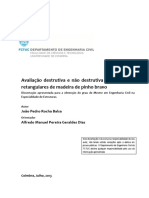 Avaliacao Destrutiva e Nao Destrutiva de Elementos Retangulares de Madeira de Pinho Bravo - Vibração