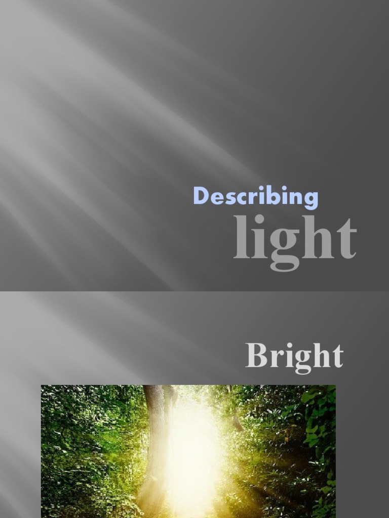 Adjectives To Describe Light PDF