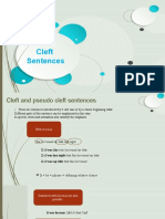 Cleft Sentences in English