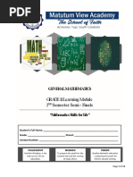 GRADE 11 Learning Module 2 Semester Semi - Finals: General Mathematics