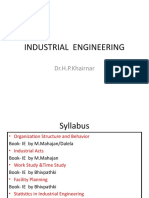 Industrial Engineering: Dr.H.P.Khairnar