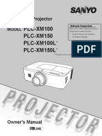 Projector Sanyo User Manual Xm-150l