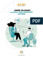 Gender Training Manual For Company Actors