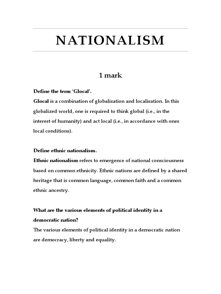 history essay grade 11 nationalism