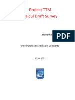 Proiect TTM Calcul Draft Survey: Student: Barban Oleksandr Grupa: TM 43