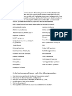 Overview:: FIRST: Choose From The List of Genetic Disease Below That You Want To Research