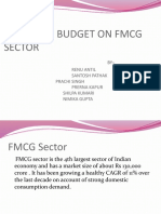 Impact of Budget On FMCG Sector: BY:-Renu Antil Santosh Pathak Prachi Singh Prerna Kapur Shilpa Kumari Nimika Gupta