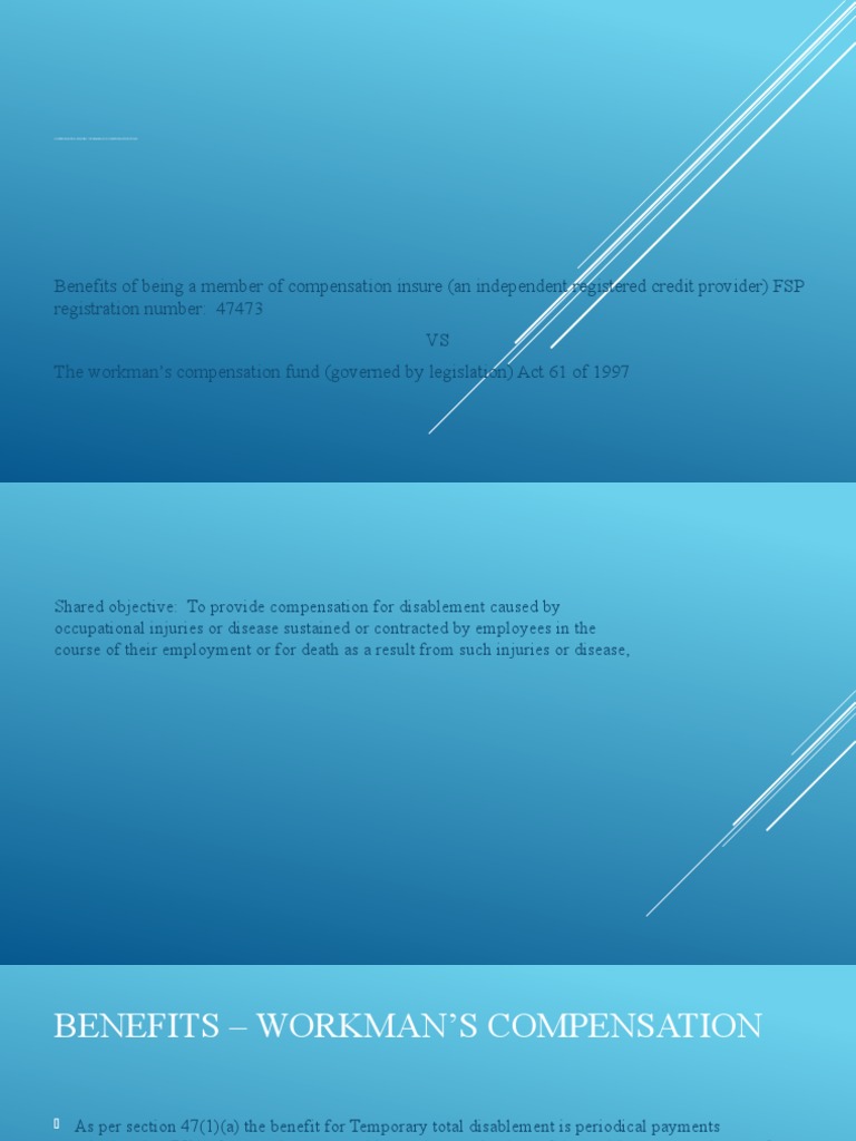 Compensation Insure // Workman'S Compensation Fund PDF Workers