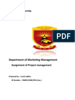 ST - Mary's University: Department of Marketing Management