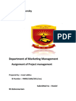 ST - Mary's University: Department of Marketing Management