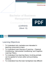 Bachelor of Business Management: Consumer Behaviour