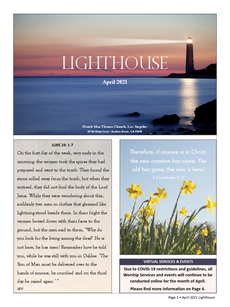 April 2021 Lighthouse | PDF | Easter | Jesus