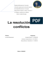 La Resolución de Conflictos