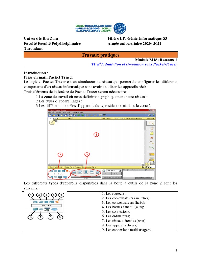 Initiation à Packet Tracer pour réseaux | PDF | Adresse IP | Informatique
