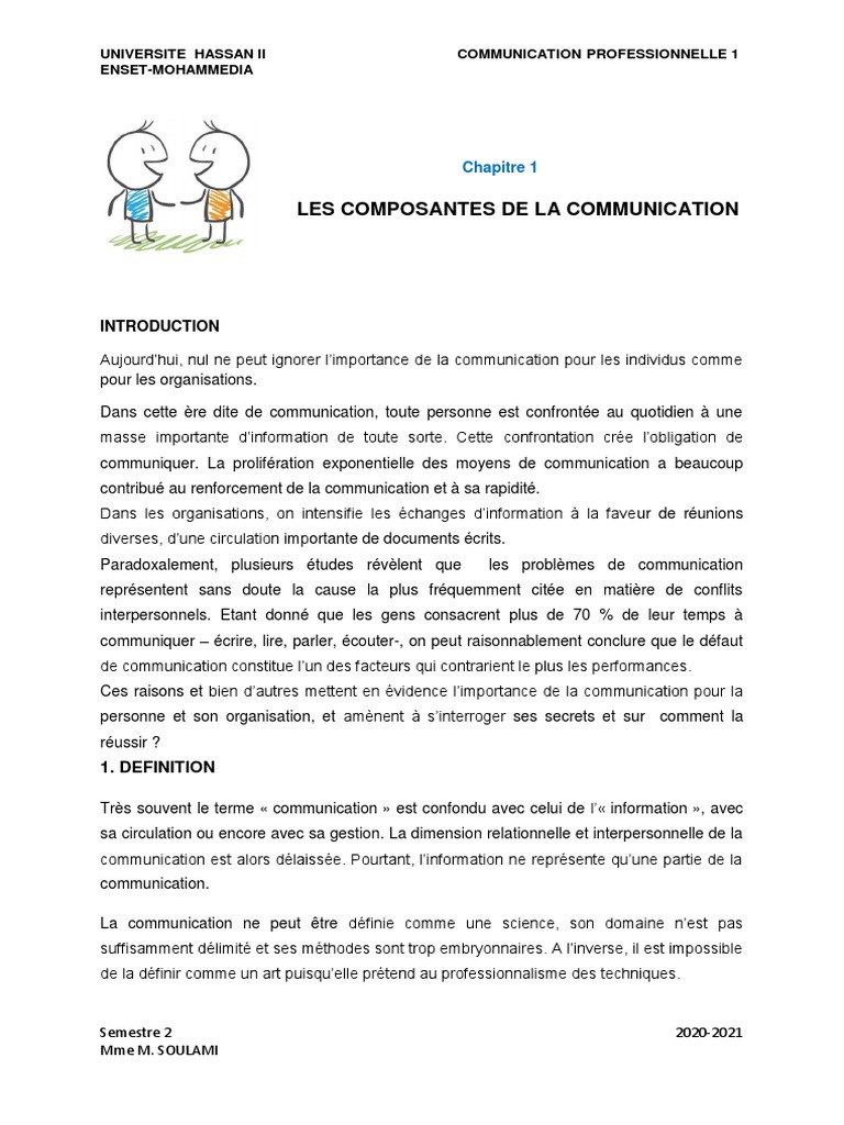 Composantes de la Communication | PDF | la communication ...
