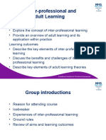 Inter-professional Learning and Adult Theories