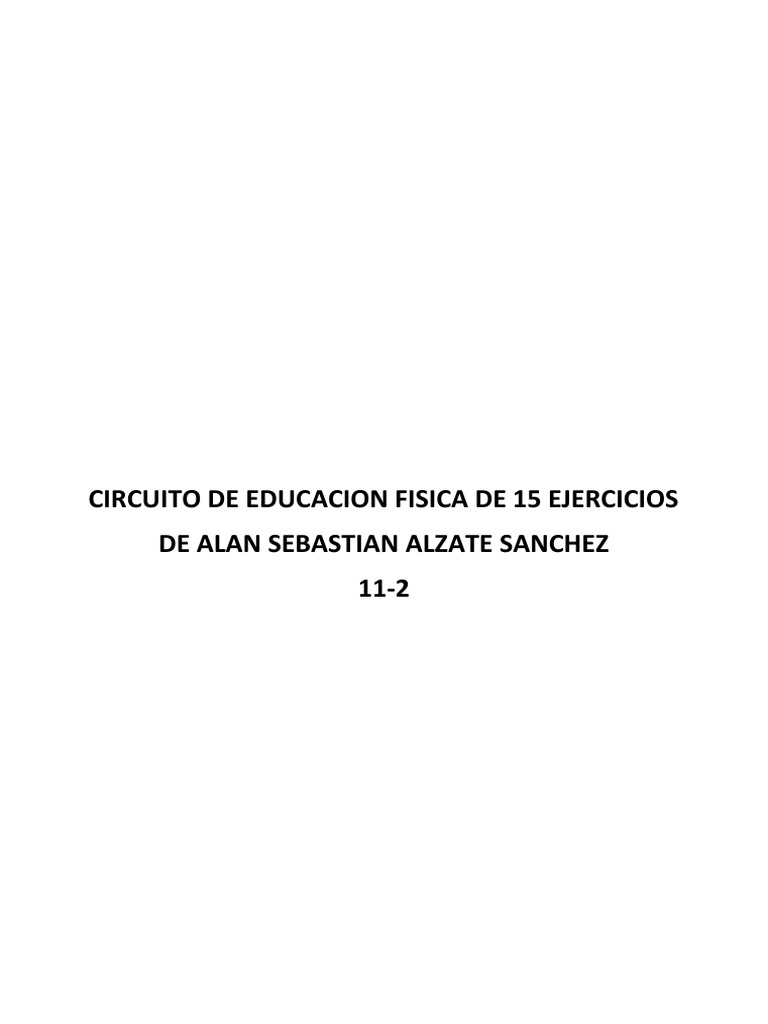 Un Circuito De Entrenamiento Todo En Uno 15 Ejercicios Funcionales