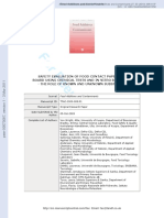 Safety Evaluation of Food Contact Paper