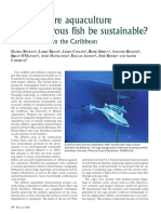 Can Offshore Aquaculture of Carnivorous Fish Be Sustainable?