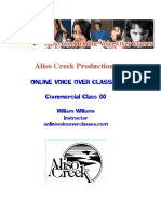 Aliso Creek Productions: Online Voice Over Classes Commercial Class 00