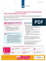 Factsheet Negative COVID 19 Test Result Required For People Arriving From An EU Schengen Area Country