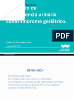 Clase 13 a - 2020 I Definicion de Incontinencia Urinaria Como Sindrome Geriatrico.