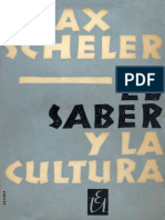 S.scheler El Saber y La Cultura