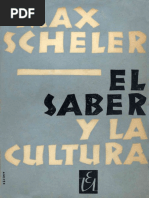 S.scheler El Saber y La Cultura