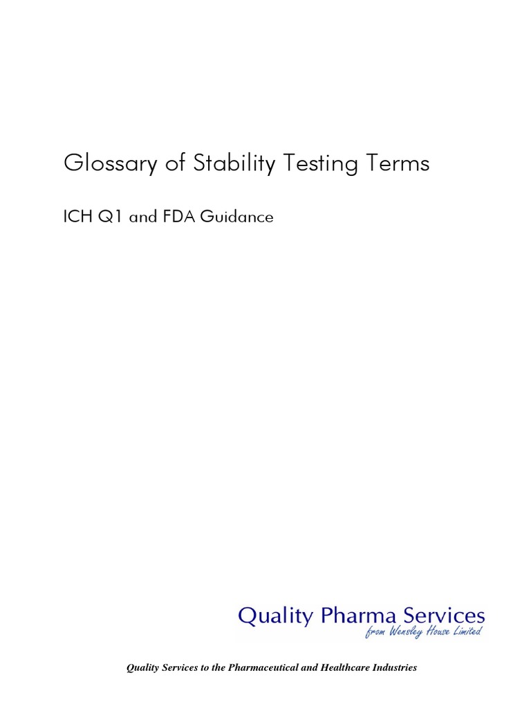 Fda Stability Guidance : Stability Data Standard – NPZGU