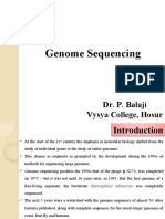 Genome Sequencing: Dr. P. Balaji Vysya College, Hosur
