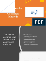 Range of Work-Based Assessment Methods