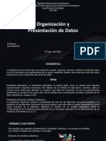Organización Y Presentación de Datos.