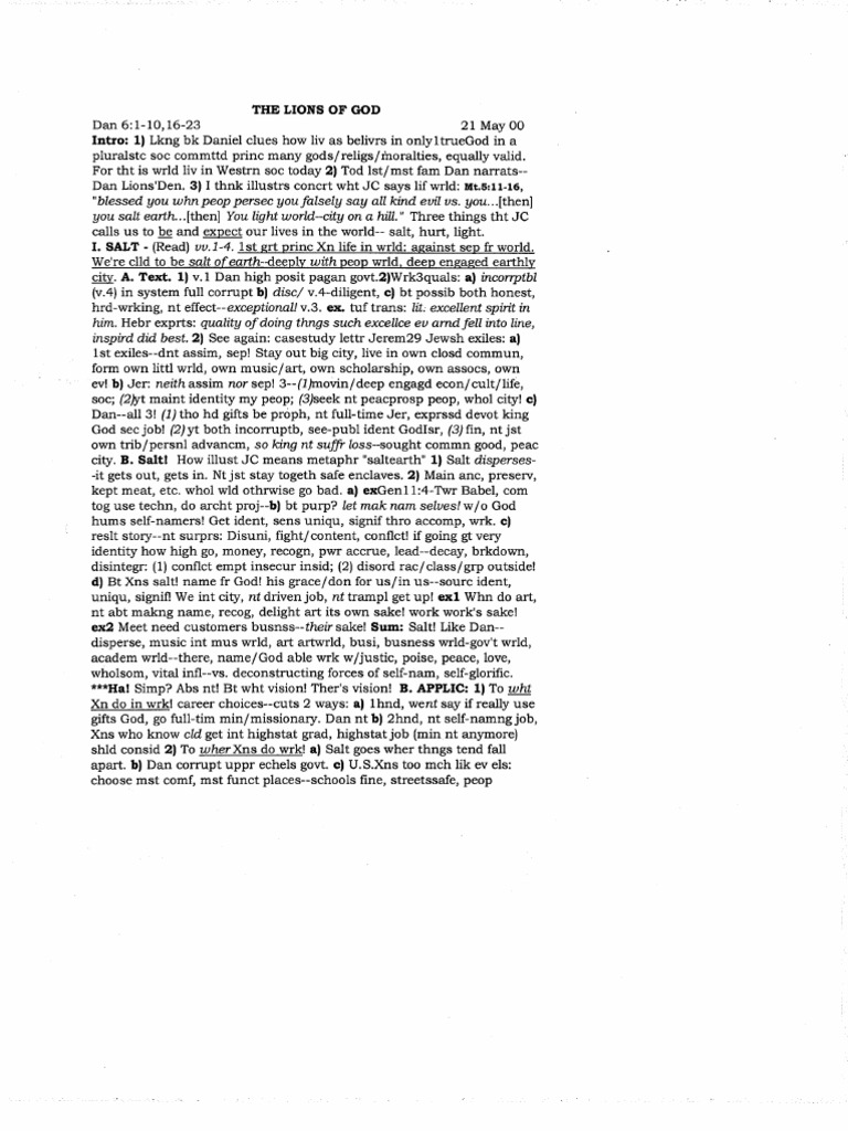 Sermon Notes Tim Keller PDF PDF