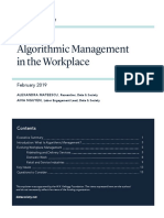 Algorithmic Management in The Workplace: Explainer