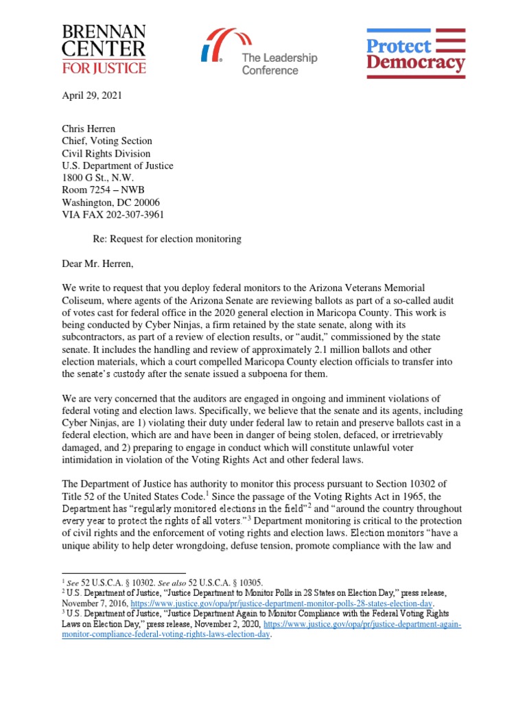 Three Lawfare Groups Petition Biden DOJ to Shut Down Maricopa County Forensic Audit