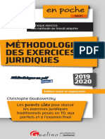 (en Poche) Christophe Doubovetzky - Méthodologie Des Exercices Juridiques-Gualino (2019)