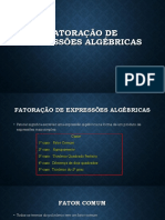 Fatoracao de Expressoes Algebricas