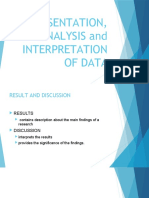 Presentation, Analysis and Interpretation of Data