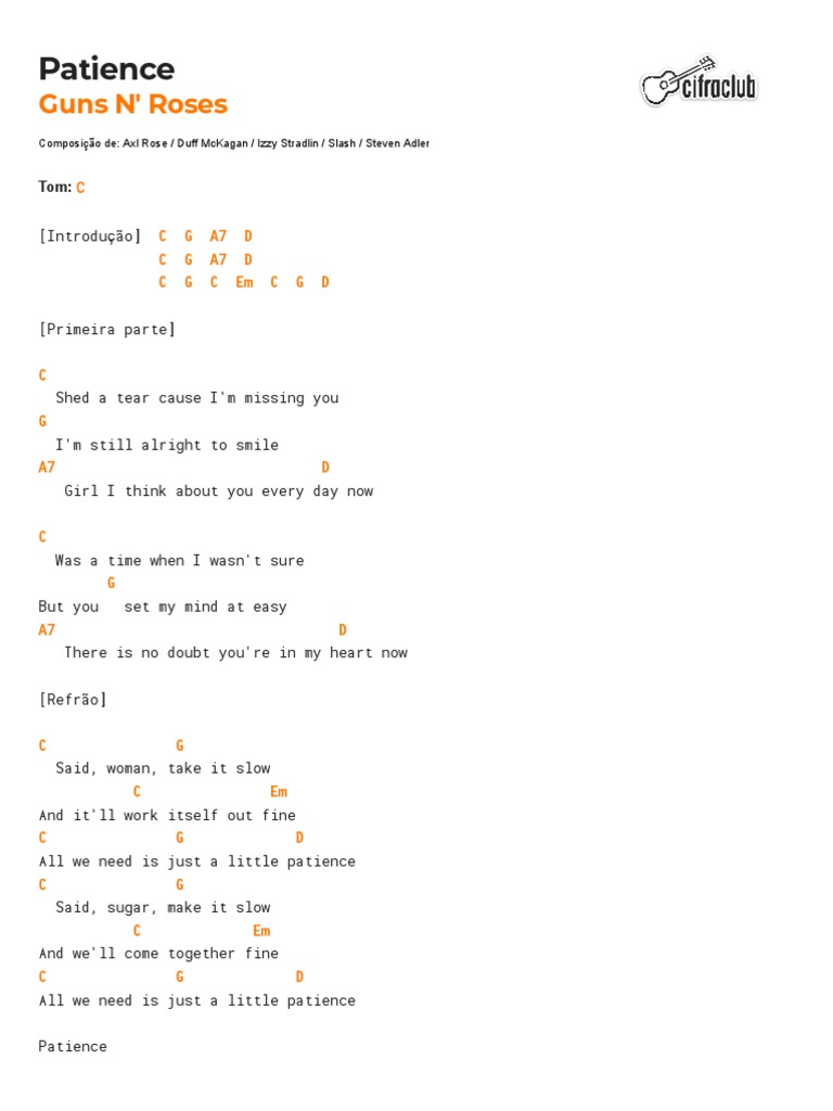 Guns N' Roses - Patience | PDF | American Music | Musicians