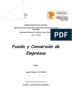 Fusión y Conversión de Empresas