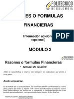 Razones o Formulas Financieras