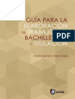 Guia Para La Elaboración de Trabajos Para Bachillerato y Titulacion