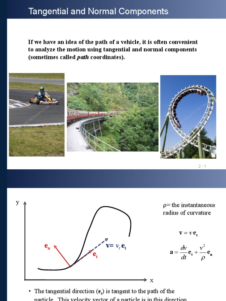 Tangential and Normal Components Analysis | PDF | Acceleration | Tangent