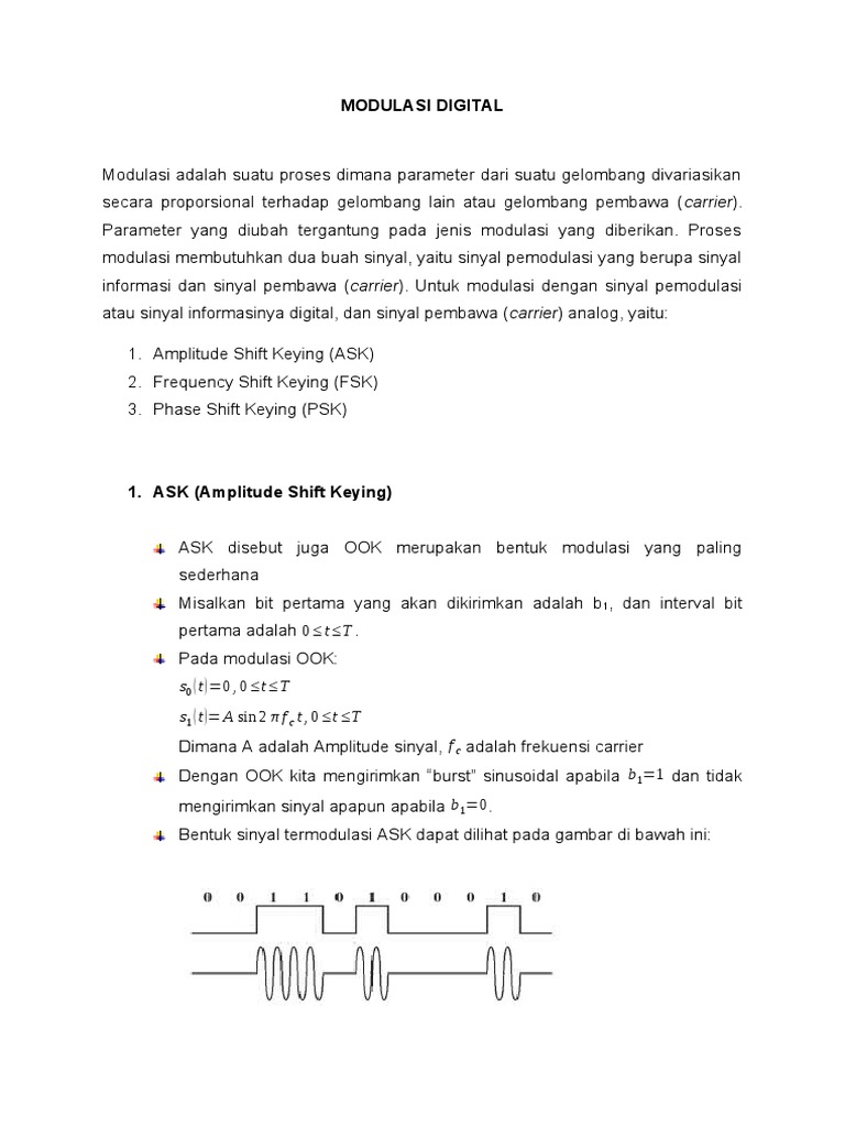 Modulasi Digital | PDF | Sains & Matematika