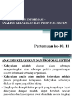 Analisis Sistem Informasi (3DB) - M10,11 - Analisis Kelayakan dan Proposal Sistem